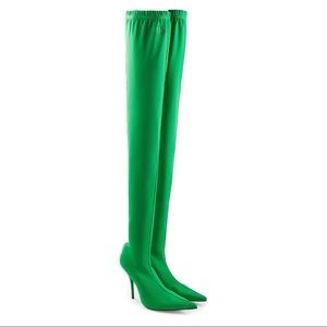 Balenciaga Runway Iconic Green Knife Boots